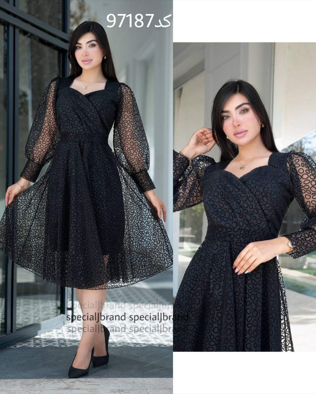 تونیک مجلسی زنانه و دخترانه فلوک طرح دار ، لباس مجلسی زنانه و دخترانه شیک