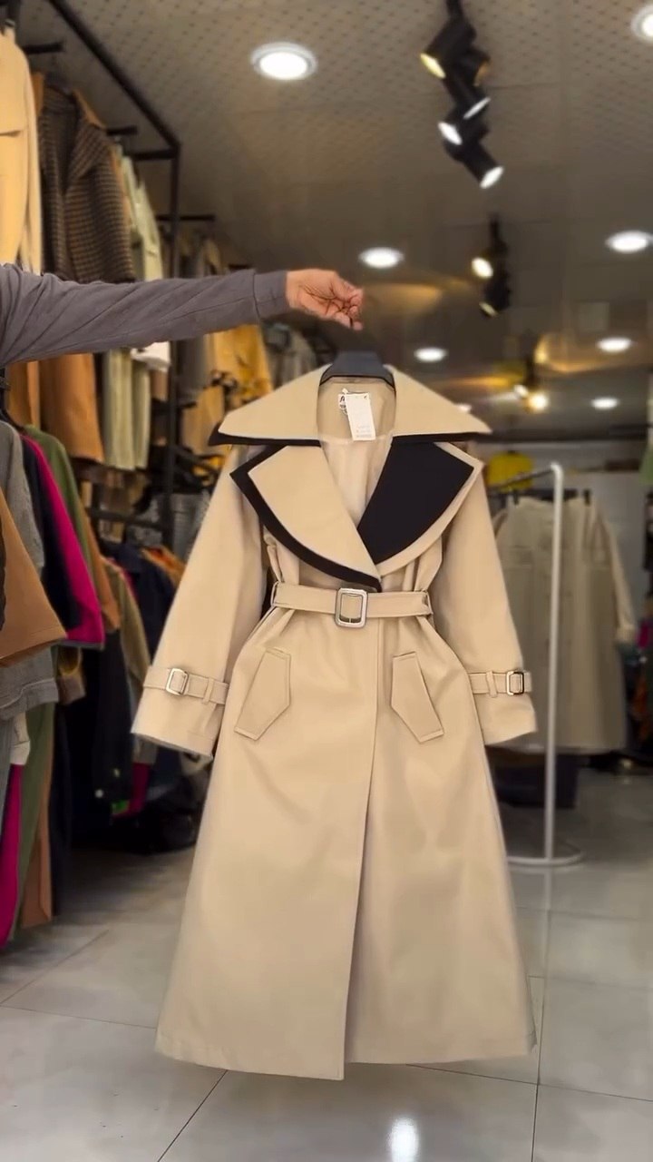 پالتو آستر دار کتان تی سی زنانه و دخترانه ، پالتو کتان زنانه و دخترانه دو رنگ