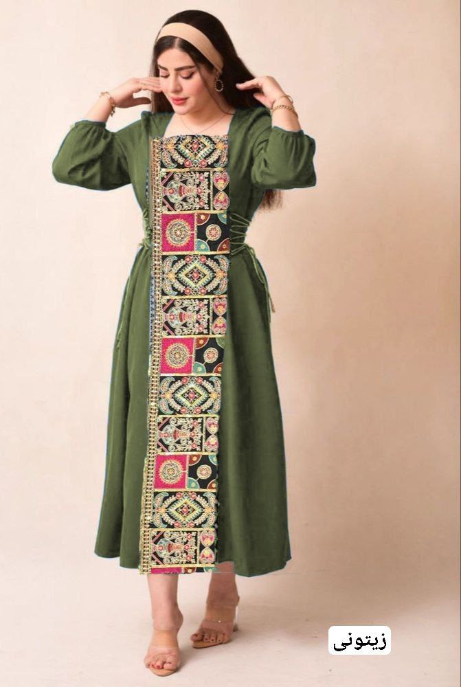 پیراهن بلند سوزندوزی زنانه و دخترانه ، سارافون سوزن دوزی زنانه و دخترانه شیک