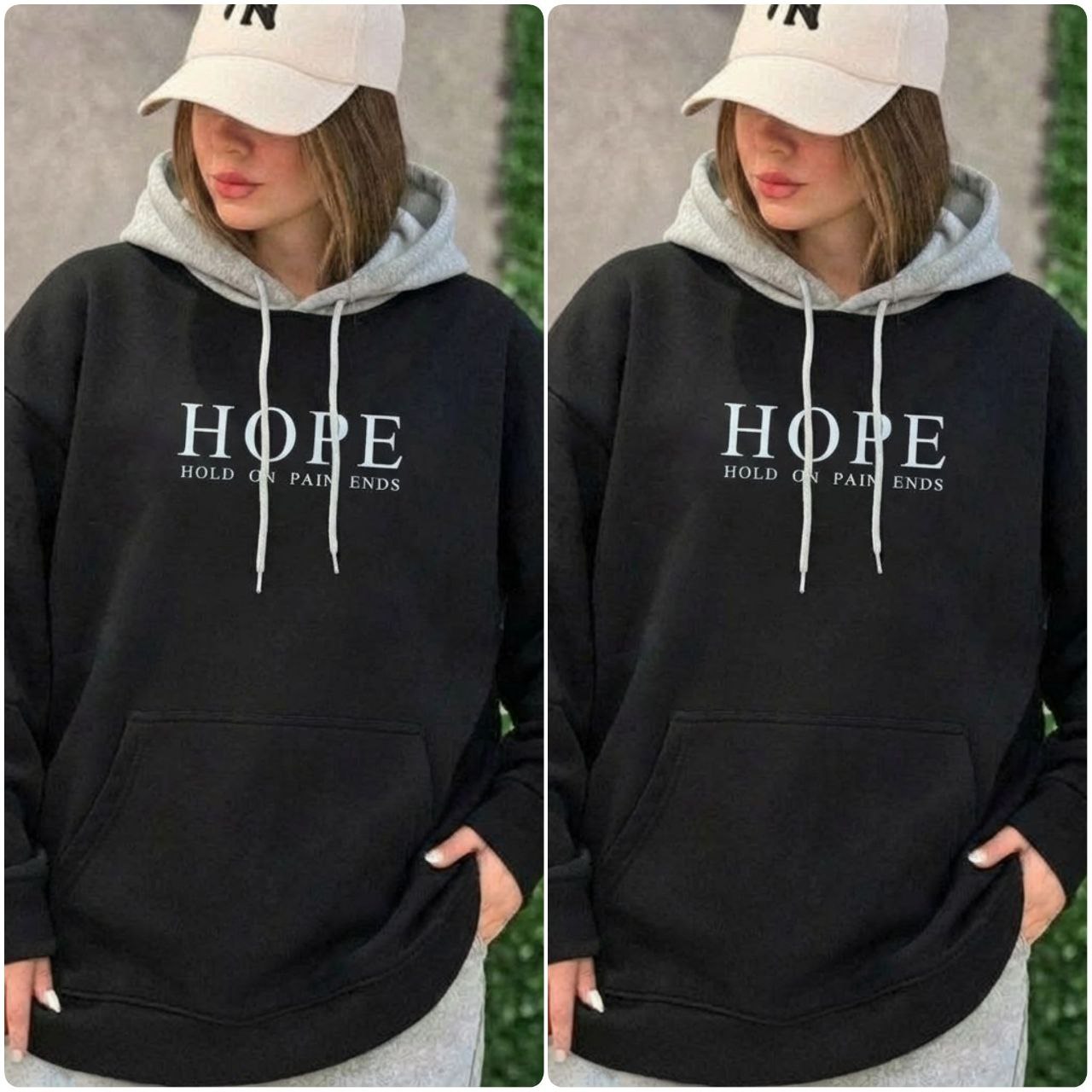 هودی درجه یک کلاهدار اسپرت مشکی ، هودی اسپرت زنانه و مردانه کلاه دار شیک ، دورس تو کرکی کلاهدار اسپرت