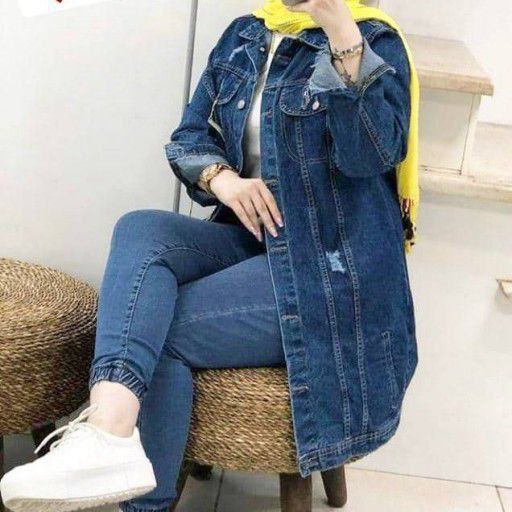 کت سایز بزرگ زنانه جین درجه یک ، کت جین زنانه سایز بزرگ درجه یک