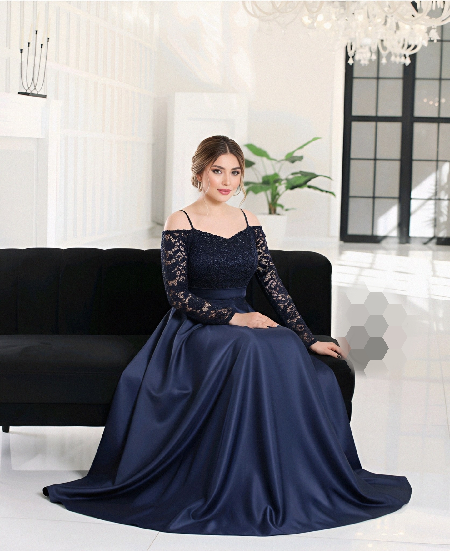 لباس مجلسی زنانه جدید و شیک و ترند درجه یک گیپور مخمل برجسته و دامن ساتن امریکایی اصل ، لباس مجلسی زنانه جدید ساتن اصل و گیپور مخمل درجه یک