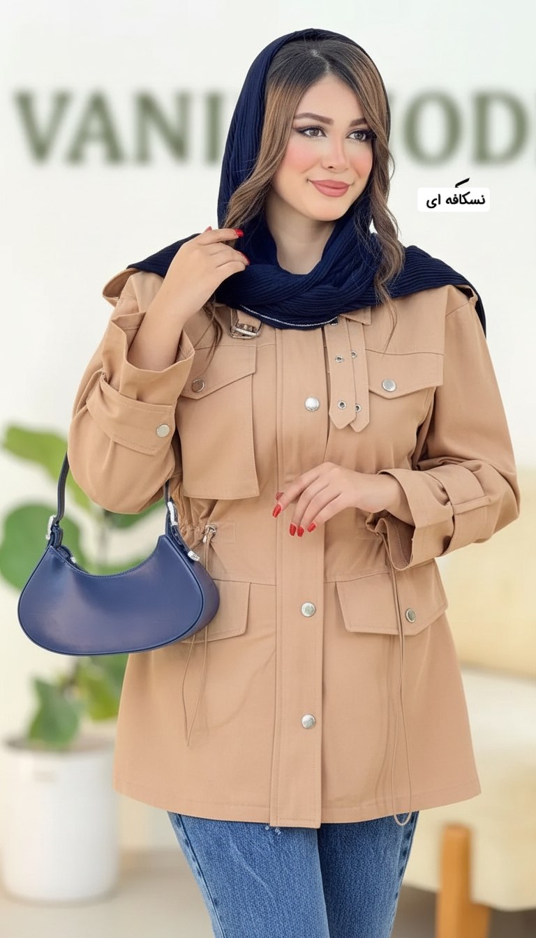 مانتو بارونی آستردار سگک دار ، بارونی سگک دار زنانه و بسیار با کیفیت زنانه ، بارونی کتان درجه یک شیک