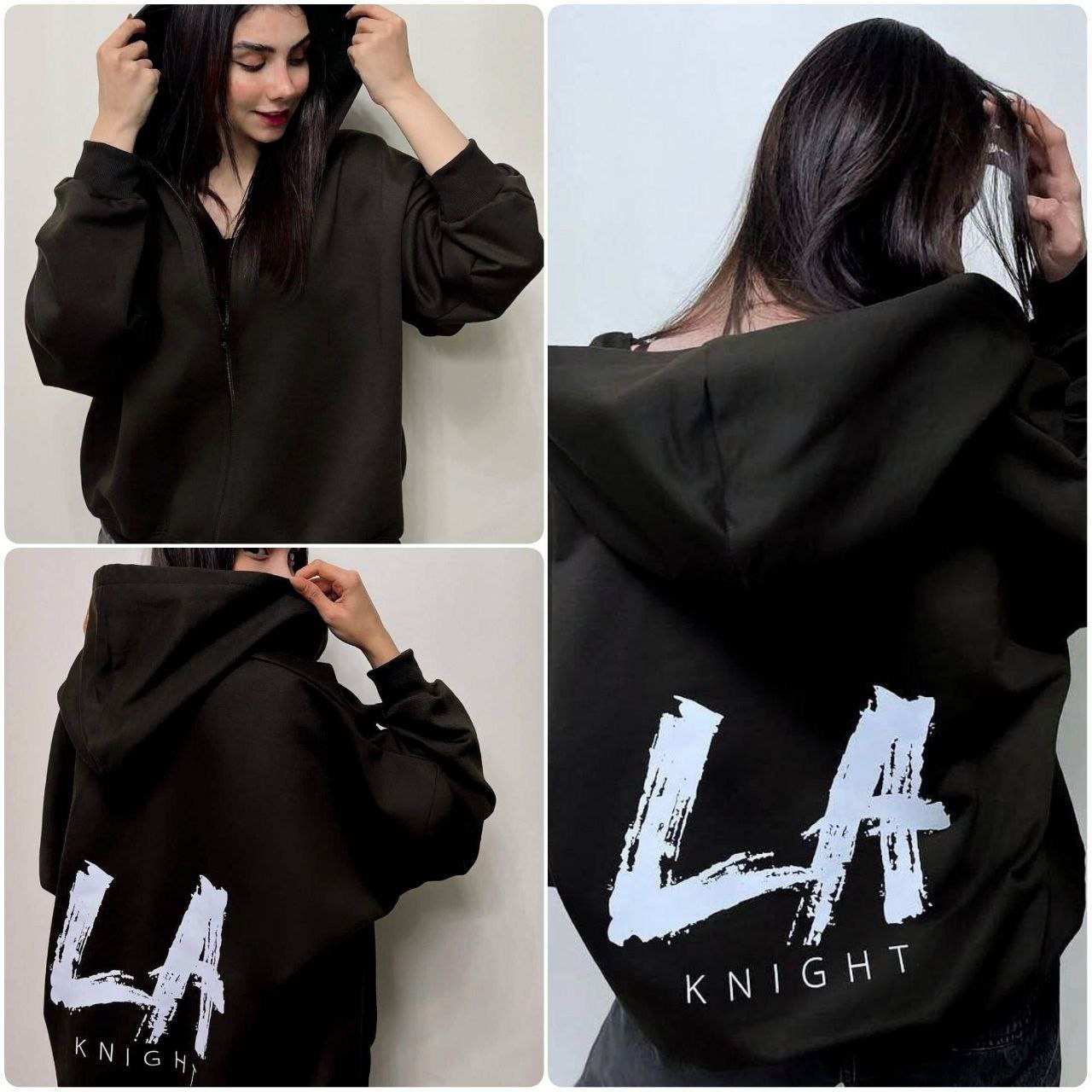 دورس تو کرکی مشکی اسپرت زنانه ، هودی تو کرکی گرم زنانه مشکی اسپرت