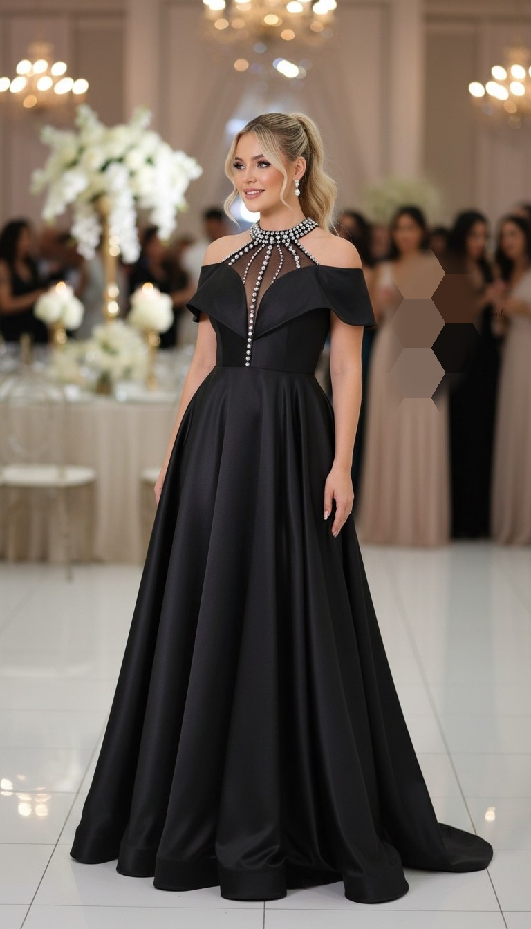 لباس مجلسی زنانه ساتن امریکایی اصل نگین دوزی شده جدید و خاص ، لباس مجلسی زنانه نگین دوزی ساتن آمریکایی اصل و ترند.