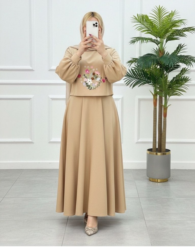 ست کت و سارافون گلدوزی زنانه و دخترانه ، ست کت سارافون گلدوزی