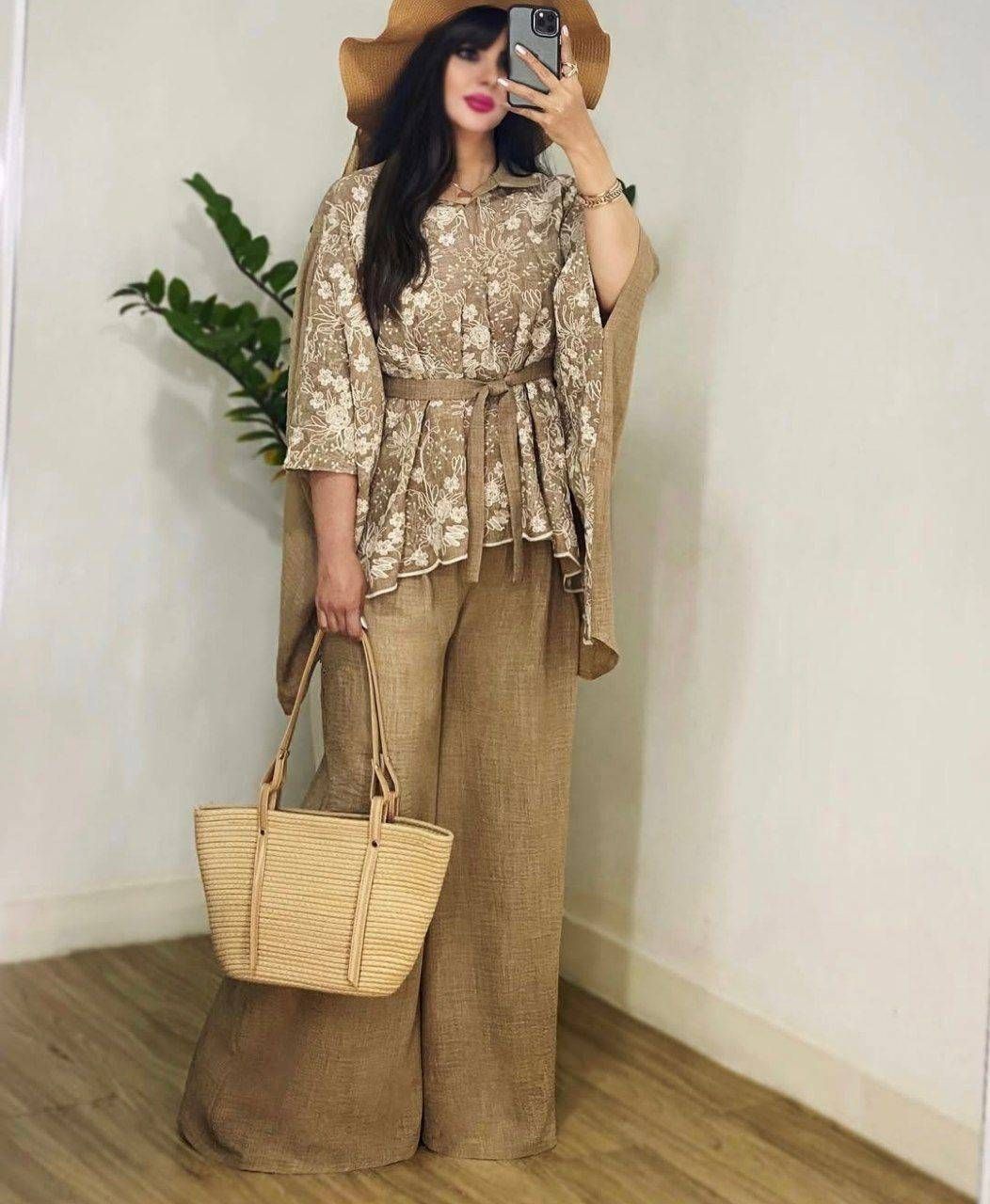 ست پانچ و شلوار زنانه شیک و جذاب و جدید ، شیک ترین ست پانچ و شلوار عیدانه زنانه جدید و خاص