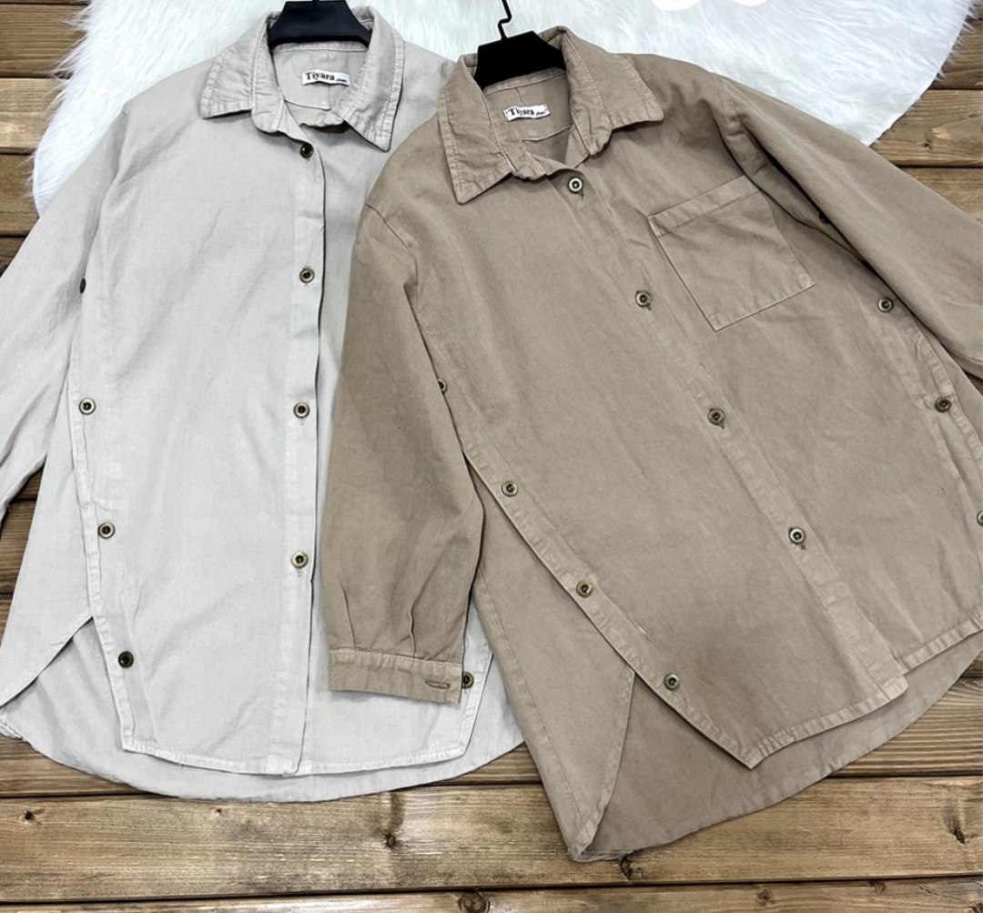 شومیز کتان درجه یک بغل دکمه زنانه ، مانتو کتان درجه یک بغل دکمه