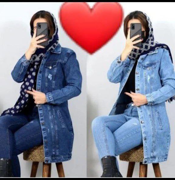 کت بلند جین اصل و درجه یک زنانه ، کت جین بشور و سالها بپوش بلند زنانه همیشه مد