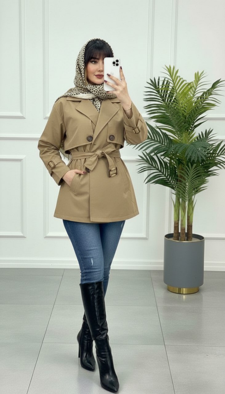 پالتو آستر دار زنانه و دخترانه کوتاه کتان تی سی ، پالتوی زنانه و دخترانه خیلی شیک پاییزه و زمستانه کتان و همیشه ترند