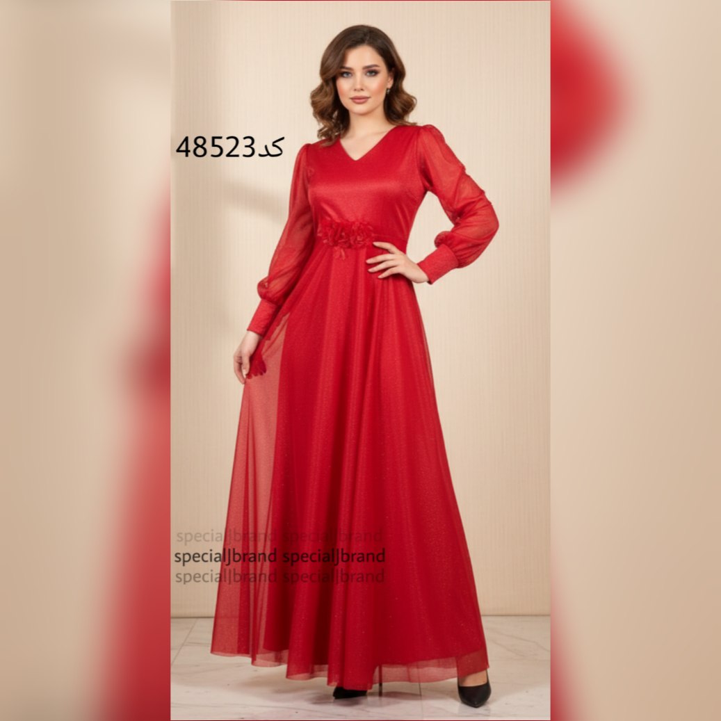 ماکسی مجلسی زنانه و دخترانه حریر شنی ، لباس ماکسی مجلسی زنانه و دخترانه