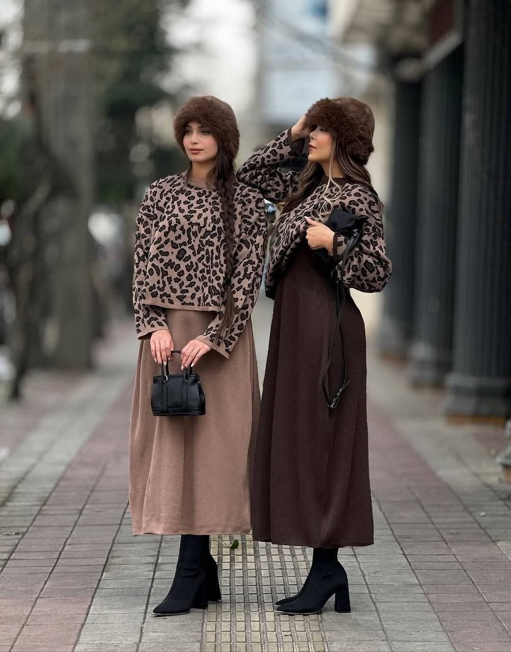 ست بافت ملیکا ، ست کت و سارافون بافت پلنگی و زیبا ، ست بافت زنانه و دخترانه جدید