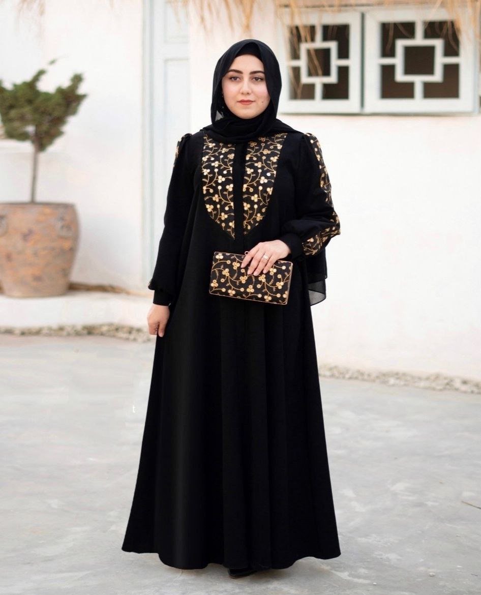 مانتو عبایی سیلوانا جنس سوپر الیزه ترک ، عبای زنانه و دخترانه بسیار شیک و با کیفیت و جدید