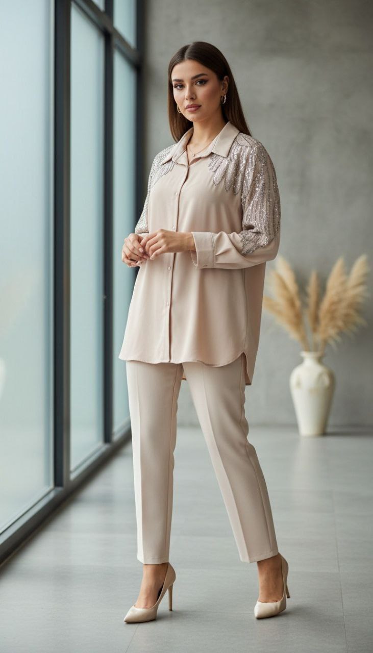 شومیز زنانه و دخترانه نگین دار رامک ، شومیز شیک و مجلسی زنانه