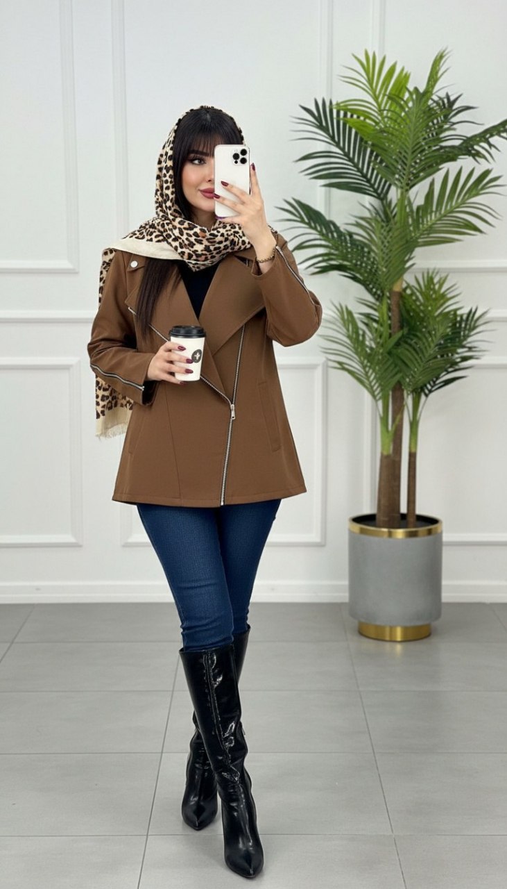 شکت بارونی کتان درجه یک زنانه و دخترانه ، پالتو بارونی کوتاه کتان زنانه شیک