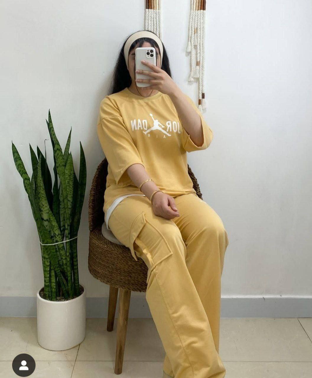 ست تیشرت شلوار بیرونی و خانگی و باشگاهی زنانه و دخترانه صنوبر