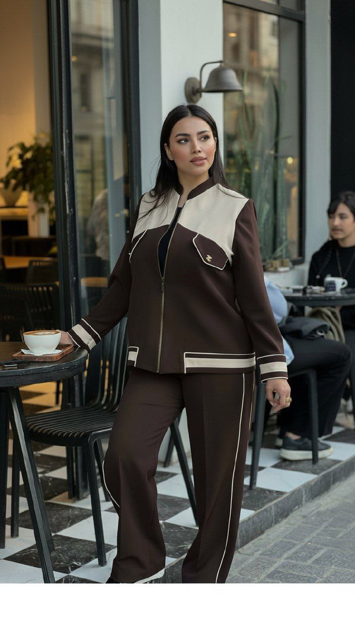 ست ترکیبی تینا ، کت و شلوار اسپرت زنانه و دخترانه ، ست زنانه و دخترانه بیرونی و باشگاهی  و مهمانی