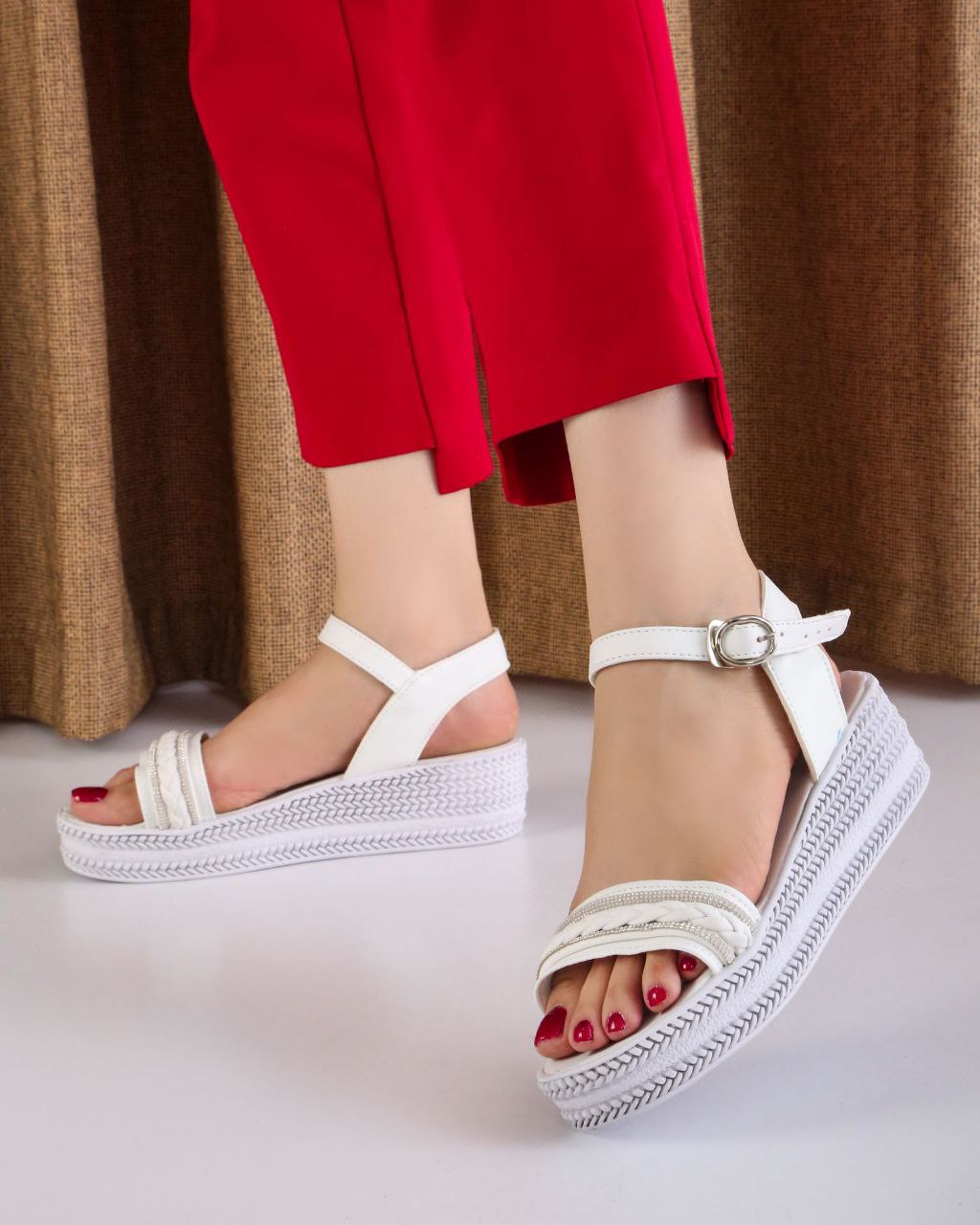 صنل زنانه و دخترانه جدید بافت نگینی ، صندل جدید بافت نگینی زنانه