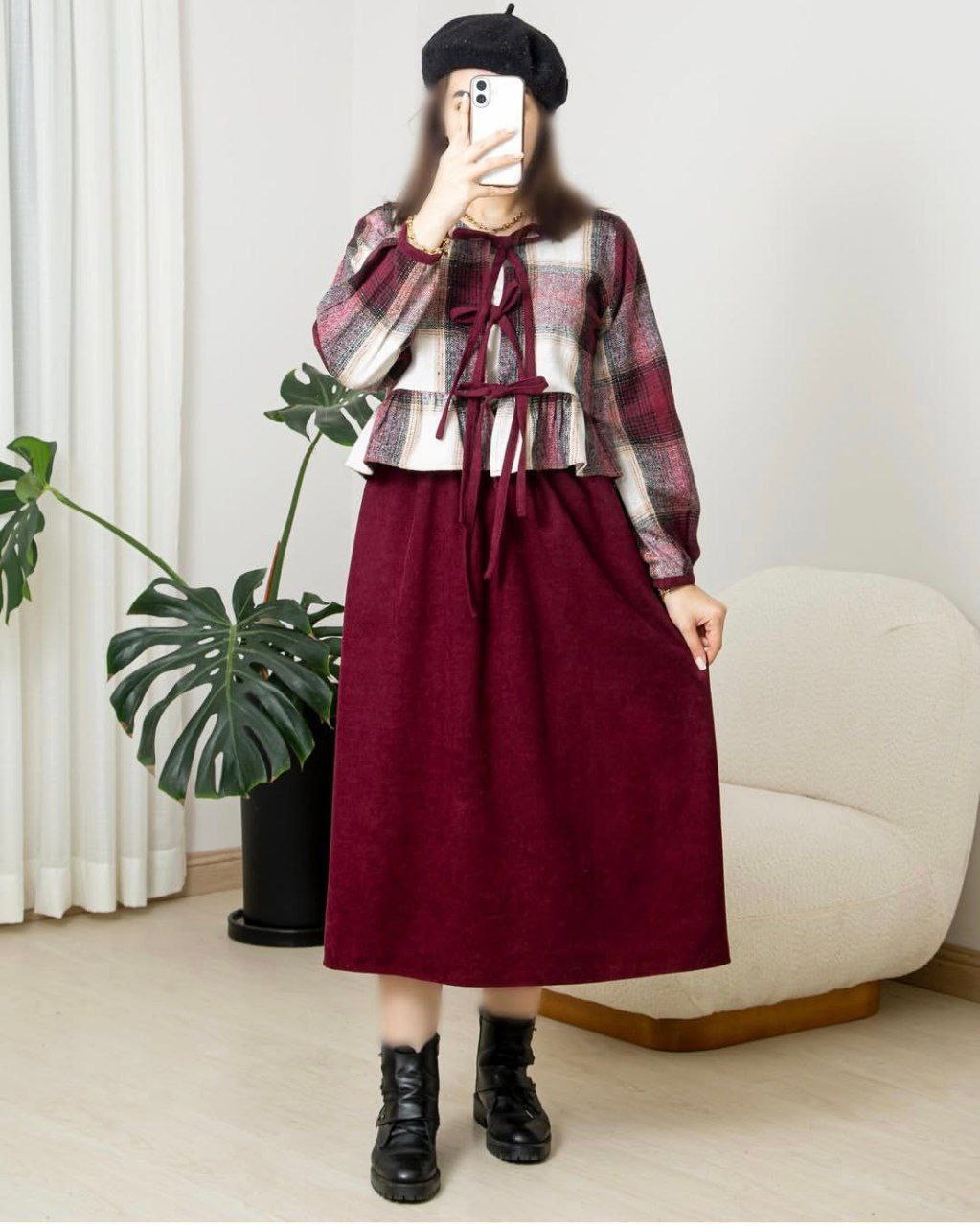 ست کت و دامن پاییزه و زمستانه خاص و شیک زنانه و دخترانه ، ست کت و دامن پشمی و کبریتی درجه یک زنانه