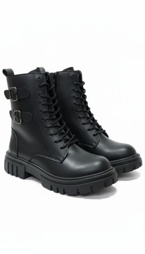 نیم بوت دو سگک زنانه و دخترانه شیک ، نیم بوت شیک پاییزه و زمستانه