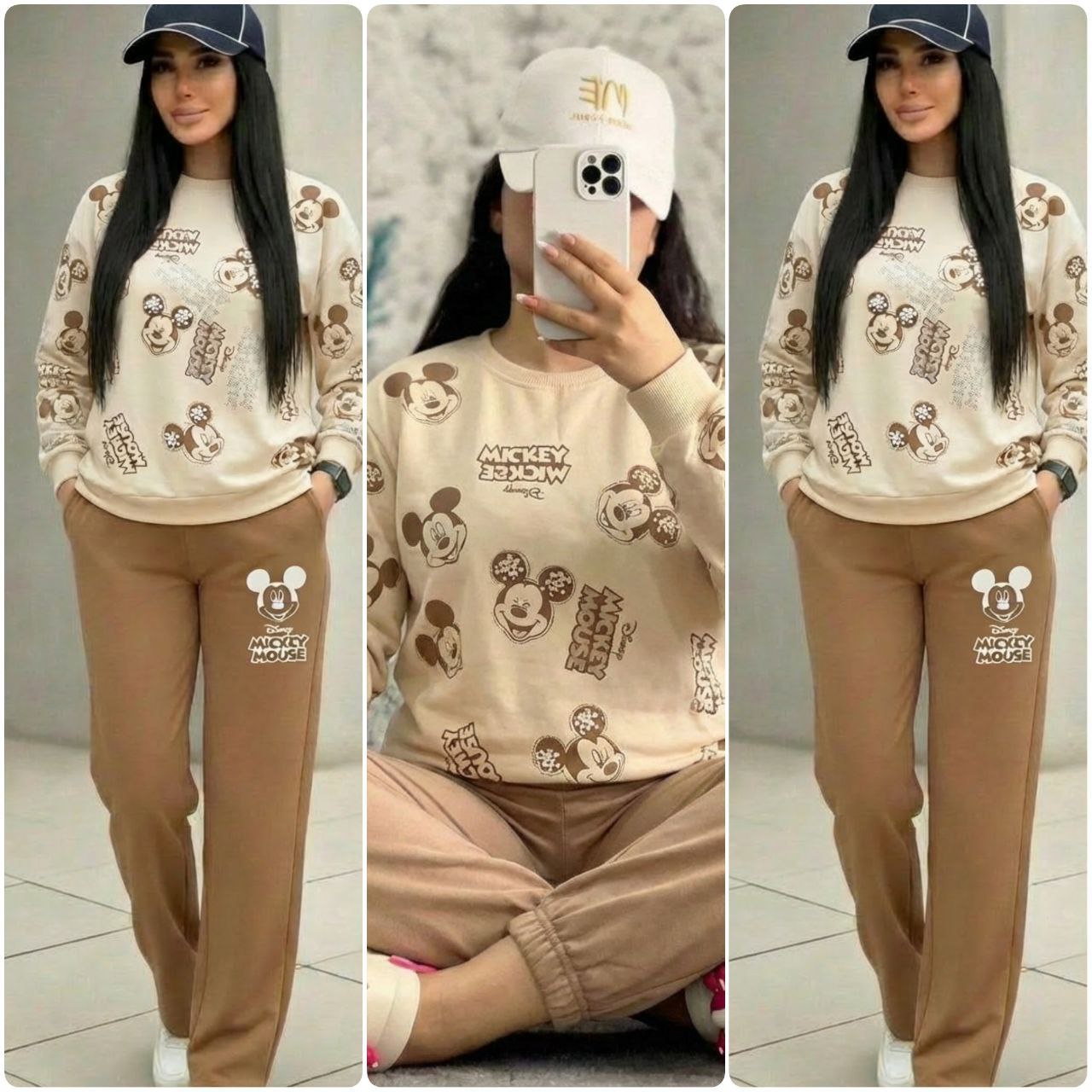 ست لباس خانگی زنانه میکی موس ، ست بلوز و شلوار خانگی زنانه و دخترانه شیک و جدید